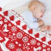 DSANE Christmas Reindeer Christmas Throw Blanket Soft Fleece Christmas Blanket Cozy Flannel Throw for Couch Bed - 4 of 4