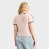 Women's Daisy Duck Short Sleeve Graphic Baby T-Shirt - Light Pink - 3 of 3