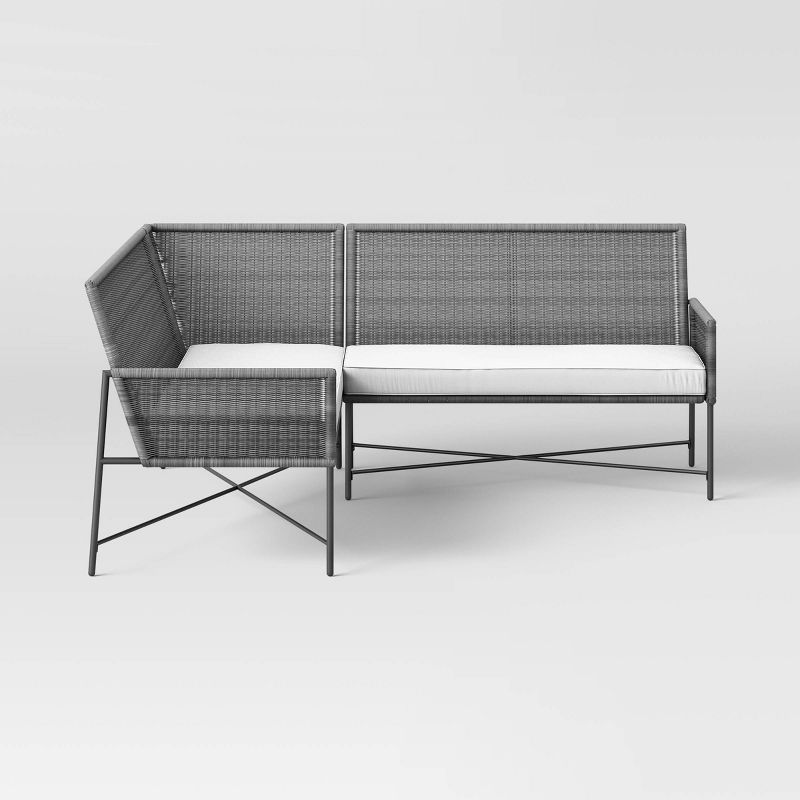 Tucker Wicker Outdoor Patio Sectional Sofa  Gray - Threshold&#8482; designed w/Studio McGee, 4 of 9