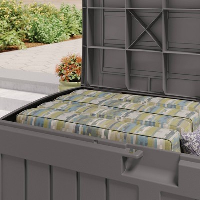 Suncast 50 Gallon Dark Gray Resin Lockable Deck Box