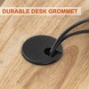 Unique Bargains Desk Plastic Cable Hole Cover Grommet Black 4Pcs - 2 of 4