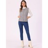 INSPIRE CHIC Women's Sleeveless Lightweight Button Up Quilted Round Neck Winter Puffer Vest - 3 of 4