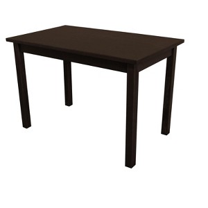 HomeRoots 48" Dark Brown Solid Wood Dining Table - 1 of 4