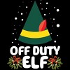 Men's Design By Humans Off Duty Elf Christmas By Thingsandthings T-Shirt - 2 of 4