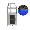 Corner Wine Rack, with Detachable Wine Rack, Bar Cabinet with Glass Holder, Small Sideboard and Buffet Cabinet with Mesh Door - 3 of 4