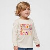 The Juniper Shop Happiness Blooms From Within Toddler Long Sleeve Tee - 5/6T - Natural - 3 of 4