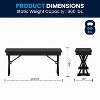 Flash Furniture HERCULES 40" x 12" Black Wash Commercial Antique Solid Pine Farmhouse Folding Bench with Foldable Locking X-Legs - 3 of 4