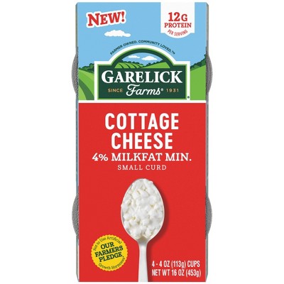 Garelick Farms 4% Milkfat Curd Cottage Cheese - 16oz/4ct