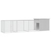 vidaXL Chicken Cage Anthracite Galvanized steel 78.7 x 35.8 x 39.4 in - Gray 157.5" x 35.8" x 39.4" - 2 of 4