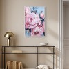 Art Remedy Pink Flowers with Gold Leaves Beach Life Inspired Wall Art Framed - 2 of 4