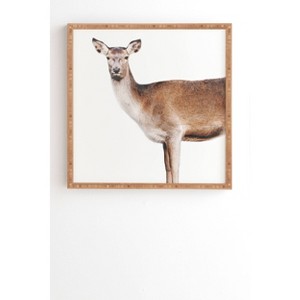 Emanuela Carratoni The Sweet Deer Bamboo Framed Wall Art - Deny Designs - 1 of 3