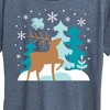 Women's - Instant Message - Scandinavian Winter Deer Short Sleeve Graphic T-Shirt - 2 of 4