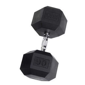 Premium Body Solid Hex Rubber Dumbbell for Strength Training - 90 lb. - 1 of 1