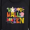 Women's - SpongeBob SquarePants - Happy Halloween Lightweight French Terry Wide Neck Long Sleeve Shirt - 2 of 4