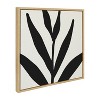 Kate and Laurel Sylvie Modern Botanical Neutral Abstract 1 Framed Canvas by The Creative Bunch Studio, 22x22, Natural - 2 of 4
