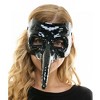 KBW Bedazzled Black Mirror Mardi Gras Mask Adult Costume Accessory - 2 of 4