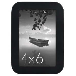Americanflat Curved Corner Photo Frame With Shatter-Resistant Glass - Black - 1 of 4