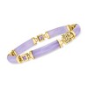 Ross-Simons 1.20 ct. t.w. Amethyst and Lavender Jade "Bless" Bracelet in 14kt Gold Over Sterling - 4 of 4