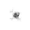 Black Bow Jewelry Sterling Silver and Marcasite Rabbit Bead Charm - 3 of 4