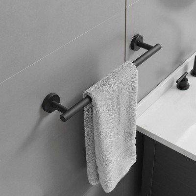 Matte Black Stainless Steel 4-Piece Bathroom Hardware Set