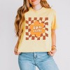 Simply Sage Market Women's Sun Shine Checkered Short Sleeve Relaxed Fit Cropped Tee - 2 of 3