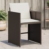 vidaXL Patio Chairs with Cushions 4 pcs Brown Poly Rattan - 2 of 4