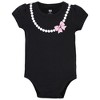 Hudson Baby Infant Girl Cotton Bodysuits, Toile 3-Pack - 3 of 4