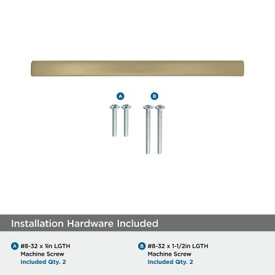 Golden Champagne Modern Bar Pull with Mounting Hardware