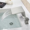 Cobbe Brushed Nickel 2-Hole Wide Waterfall Spout Bathroom Faucet Single Handle - 4 of 4