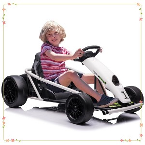 24V 9Ah Kids Ride-On Go-Kart Toy, High-Speed 8MPH Drifting Car with Powerful Motors - 1 of 4