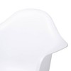 4pc Galen Plastic and Wood Dining Chair Set - Baxton Studio - 3 of 4