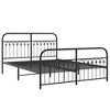 vidaXL Metal Bed Frame without Mattress with Footboard Black 59.1"x78.7" - 3 of 4