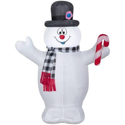 Warner Bros. 3.5ft Frosty with Plaid Scarf & Candy Cane Inflatable Christmas Decoration