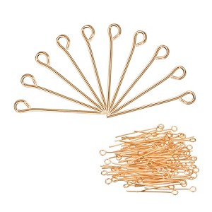 Unique Bargains DIY Craft Necklaces Bracelets Earrings Jewelry Making Iron 21 Gauge Eye Pins 200 Pcs - 1 of 4