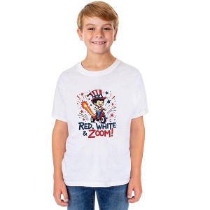 Boys' 4th of July Red, White, & Zoom! American USA Funny T-Shirt For Kids - 1 of 4