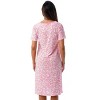 Just Love Womens Short Sleeve Nightgown  - Sleep Dress with Bow -  Pink - Paisley Medium - 3 of 3