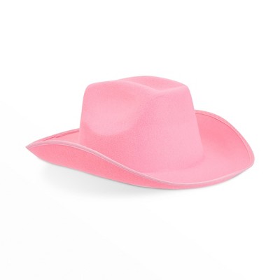 Light-Up Neon Pink Fabric Cowboy Hat