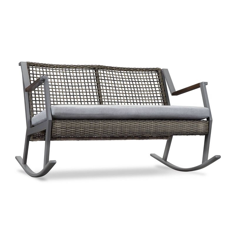 Calvin Two Seat Rocker Gray - Real Flame, 5 of 8