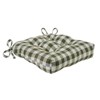 Kate Aurora Country Living Gingham Plaid Checkered Country Farmhouse Chair Cushion Pads - 2 of 3