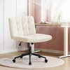 NicBex Adjustable Office Chair with Wheels,Modern Armless Computer Chair with Lumbar Support,Swivel Linen Desk Chair for Adult,Student - 2 of 4