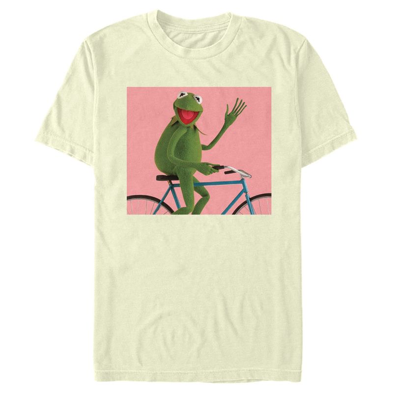 Men's The Muppets Kermit Bike Wave T-Shirt, 1 of 5