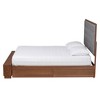 Baxton Studio Queen Jalie Fabric and Wood Platform Storage Bed: Upholstered Headboard, 4 Drawers - 4 of 4