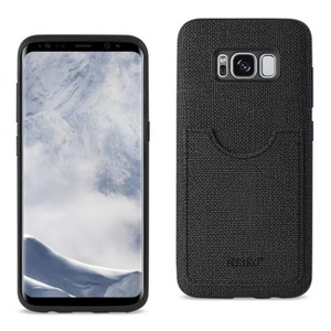 Reiko Samsung Galaxy S8 Edge /S8+/ S8 Plus Anti-Slip Texture Protector Cover with Card Slot in Black - 1 of 4