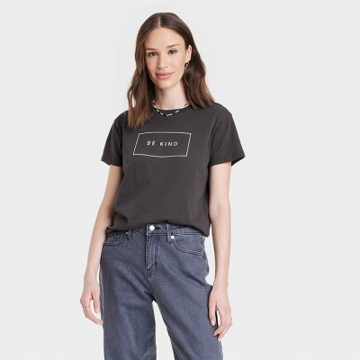  SELECTEES Women Graphic Short Sleeve Tees Cute Tshirts Dark  Grey Small : Clothing, Shoes & Jewelry