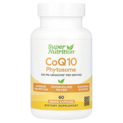 Super Nutrition CoQ10 Phytosome, 300 mg, 60 Veggie Capsules