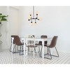 Elegant Lighting Hanson 8 lights pendant in black with frosted shade - 2 of 4