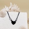 2-Piece Heart Puzzle Necklace Set - Stainless Steel Matching Couple Jewelry for Him & Her - 2 of 4