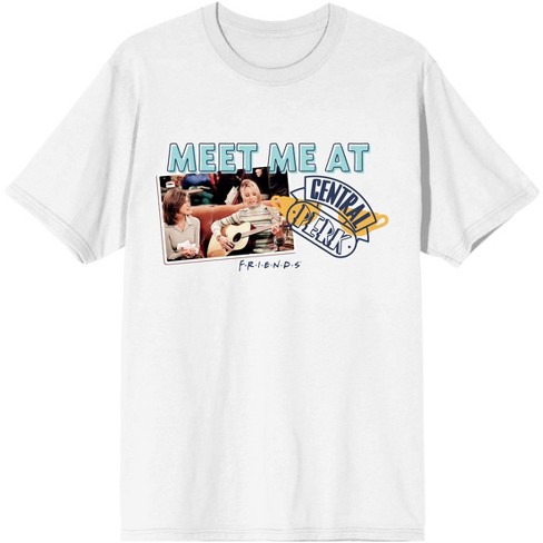 Men s White Meet Me at Central Perk Friends T shirt S