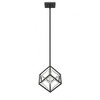 Euclid Mini Pendant Light - Modern Steel Design, Dimmable, 1-Bulb, 12" Cube, Chrome/Black - 4 of 4
