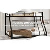Bellemave Twin Over Full Metal Bunk Bed, Bunk Bed Twin Over Full with Ladder & Full-Length Guardrail for Teens Adults，black - 4 of 4